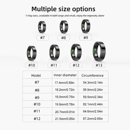 SR09 Smart Fitness Ring for Men Women Health Tracker Bluetooth 